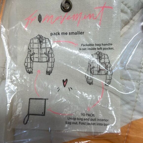 Free People Movement x Hatch Pippa Chevron Printed Puffer Jacket NWT XS - Picture 6 of 7